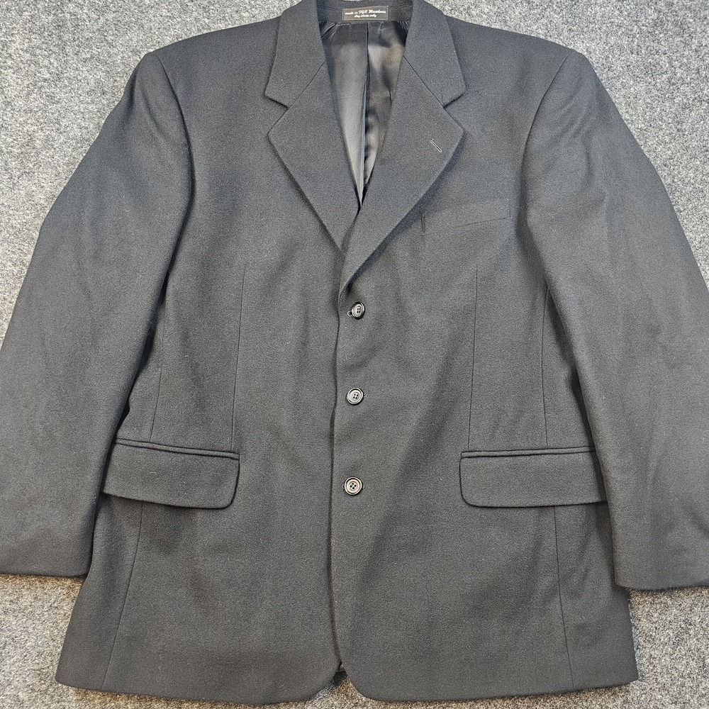 Gianfranco Ruffini Mens Cashmere Blend Blazer Jacket 42R‎ Black Italy Classic